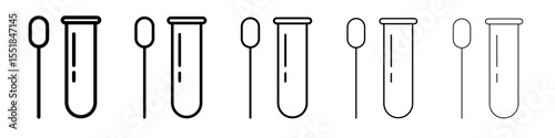 PCR Test icon simple illustration logo art