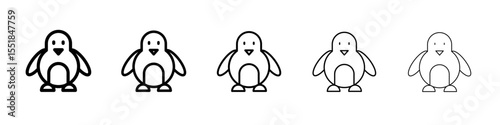 Penguin icon simple illustration logo art