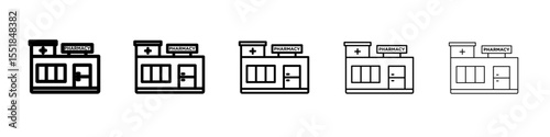 Pharmacy icon simple illustration logo art