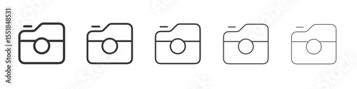 Photo camera icon simple illustration logo art