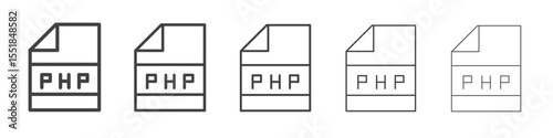 PHP file icon simple illustration logo art