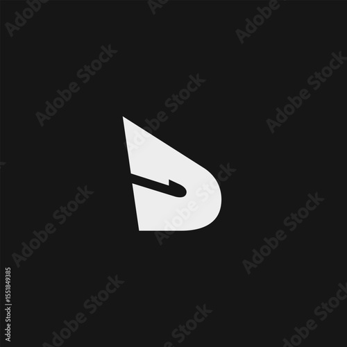Initial D Bold modern Logo Icon Design Concept