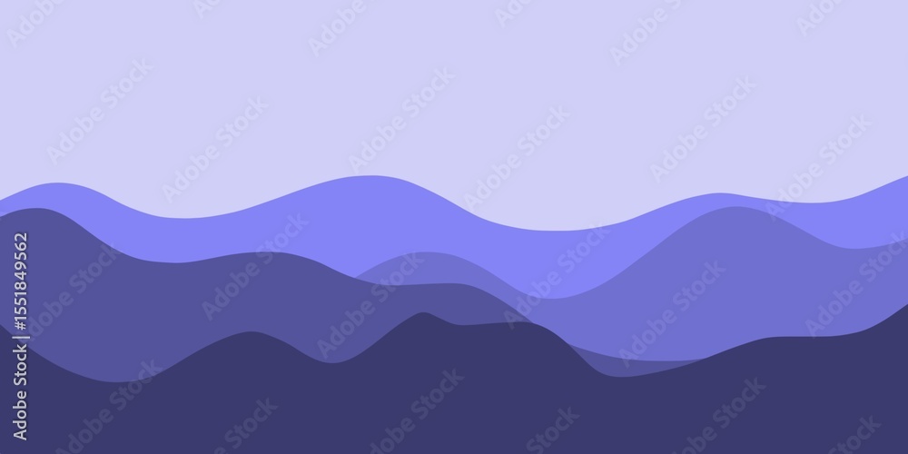 Fototapeta premium An abstract background with smooth, flowing purple and violet waves, perfect for modern graphic design and corporate branding.