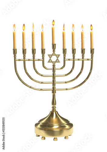 menorah with candles