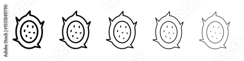 pitaya icon simple illustration logo art