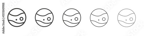 Planet icon simple illustration logo art