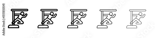 Pole dance icon simple illustration logo art