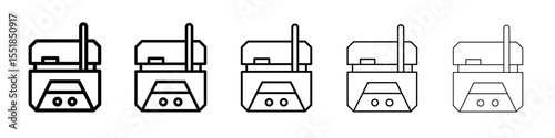 Portable power generator icon simple illustration logo art