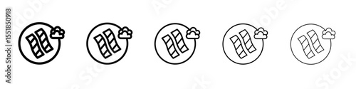 Popiah icon simple illustration logo art