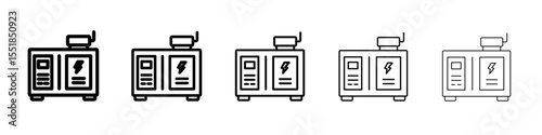 Portable power generator icon simple illustration logo art