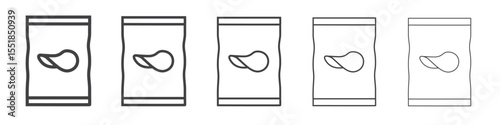 Potato chips icon simple illustration logo art