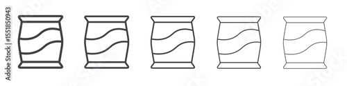 Potato chips icon simple illustration logo art