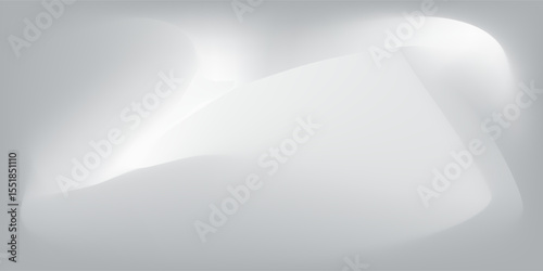 Silver foil background with metal mirror texture. Chrome gradient surface with light like could abstract