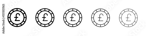Pound icon simple illustration logo art