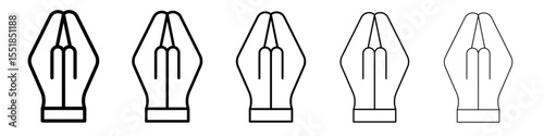 Pray icon simple illustration logo art