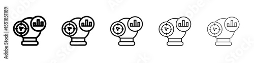 Predict, forecast icon simple illustration logo art