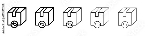 product return Box icon simple illustration logo art
