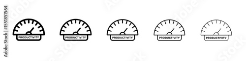 Productivity icon simple illustration logo art