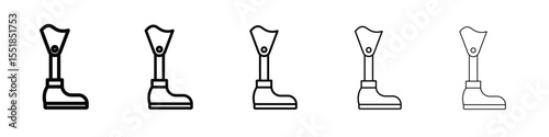 Prosthetic leg icon simple illustration logo art