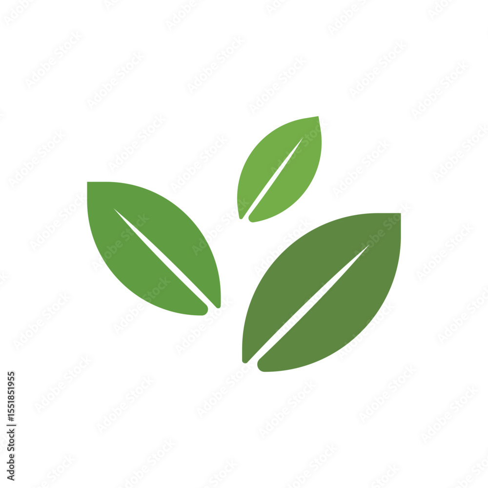 Naklejka premium Leaf Logo Icon