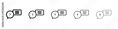 Questions and answers icon simple illustration logo art