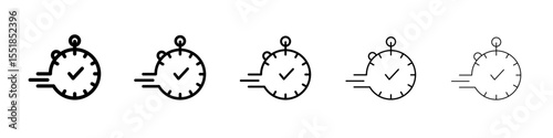 Quick approval icon simple illustration logo art