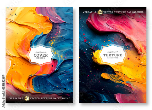 Flyer template, business brochure template, abstract brush stroke art, wedding invitation template, universal background, versatile vector background, creative brochure template, invitation template