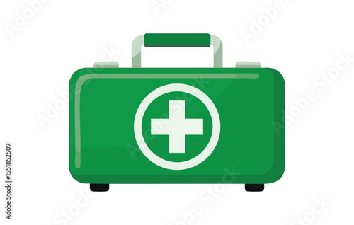 First Aid Kit Your Guide to Emergency Preparedness and Medical Supplies, First aid kit icon. Flat illustration of first aid kit vector icon for web design