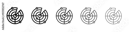 radar detection icon simple illustration logo art