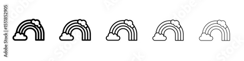 Rainbow icon simple illustration logo art