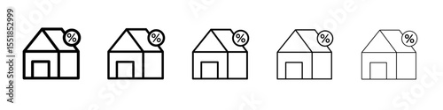 Rate for mortgage icon simple illustration logo art