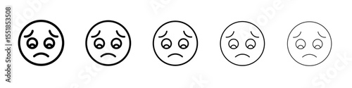 Regret expression icon simple illustration logo art