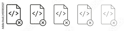 Remove coding file icon simple illustration logo art