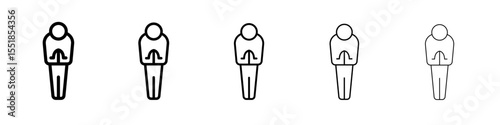Respectfulness icon simple illustration logo art