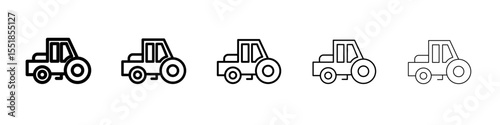 Road roller icon simple illustration logo art