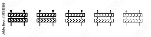 Roadblock icon simple illustration logo art