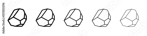 Rock stone crystal icon simple illustration logo art