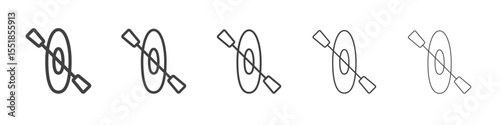 Row boat icon simple illustration logo art