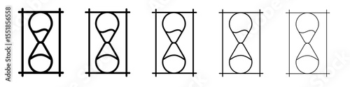 sand clock icon simple illustration logo art