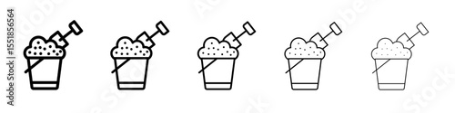 Sand bucket icon simple illustration logo art