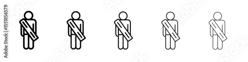 Sash icon simple illustration logo art