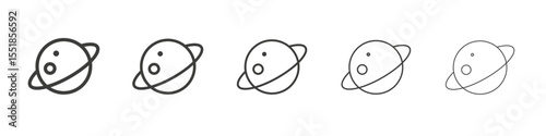 Saturn icon simple illustration logo art