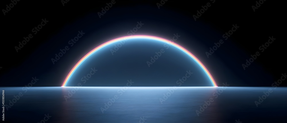 Fototapeta premium Ethereal glowing horizon at dawn