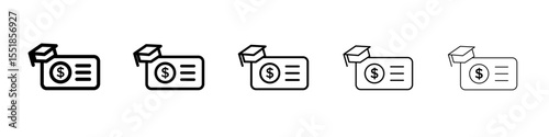 Scholarship fund icon simple illustration logo art