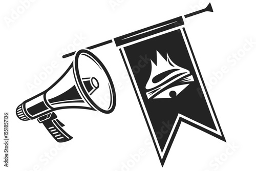 man with megaphone