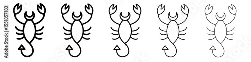 Scorpio zodiac sign icon simple illustration logo art