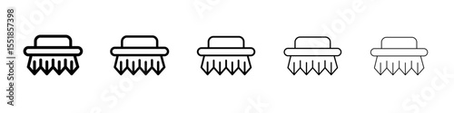 Scrubbing brush icon simple illustration logo art