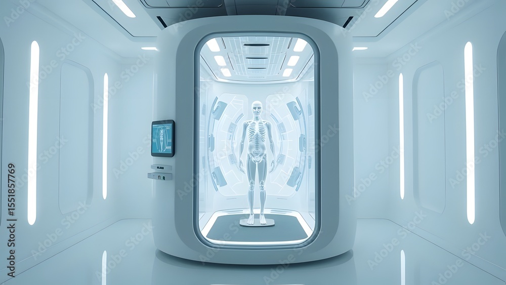Fototapeta premium Future of Health and Medical Innovation: Exploring Digital Health Technology and the Human Body in a New Era