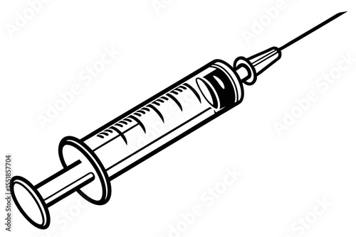 syringe isolated on white
