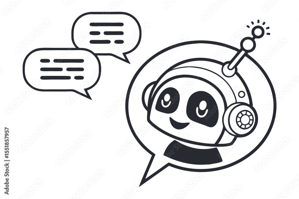 Naklejka premium funny cartoon android